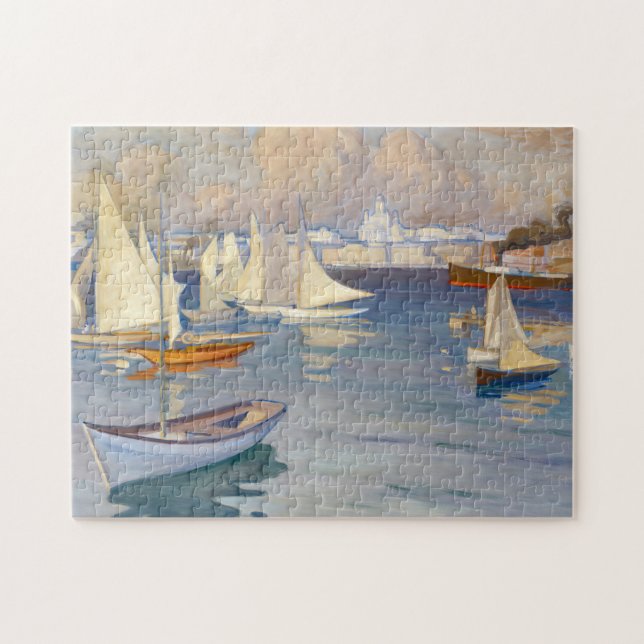 Harbour in Helsinki | Albert Edelfelt Jigsaw Puzzle (Horizontal)