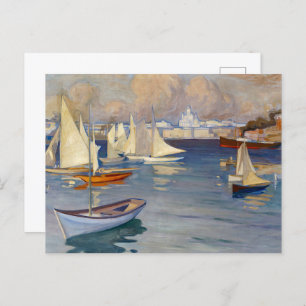Harbour in Helsinki, Albert Edelfelt Postcard