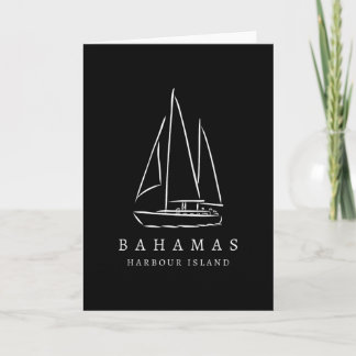 Harbour Island Hamas Yachting Trip Souvenir Boat V Card