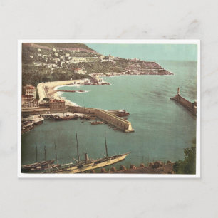 Harbour, Nice, France vintage Photochrom Postcard