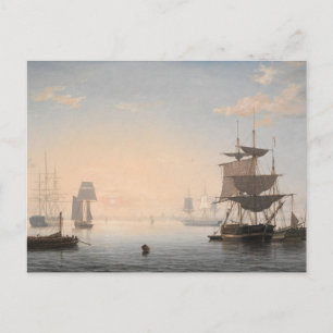 Harbour of Boston with the City in the Distance Postcard