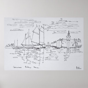 Harbour of Concarneau   Southern Brittany, France Poster