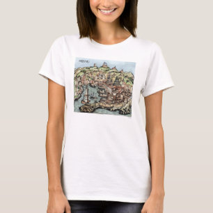 Harbour Of Genoa In Colour, 1493 T-Shirt