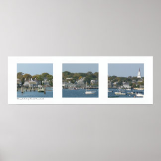Harbour of Nantucket, Massachusetts Triptych Poster