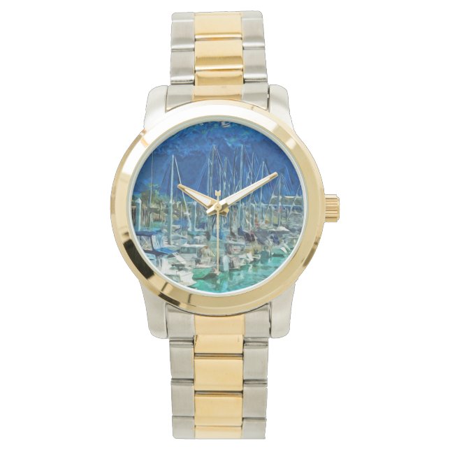 Harbour of Seward Alaska Abstract Impressionism Watch (Front)