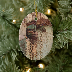 Harbour of Trieste by Egon Schiele, Vintage Art Ceramic Ornament