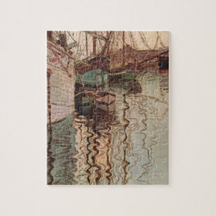 Harbour of Trieste by Egon Schiele, Vintage Art Jigsaw Puzzle