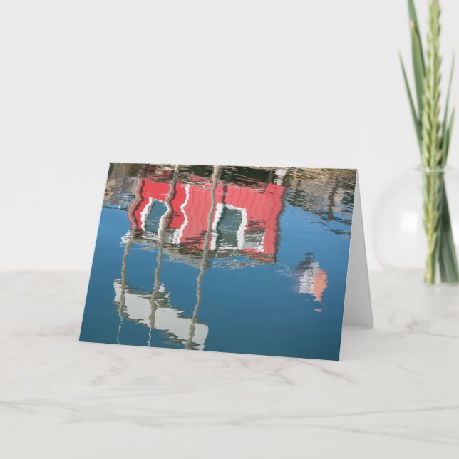 Harbour Reflection Greeting Card (Front)