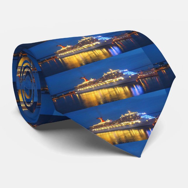 Harbour Reflections Double Sided Tie (Rolled)