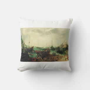 Harbour scene by Adam Willaerts  Cushion