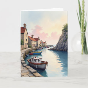 Harbour Scene Fathers Day Card