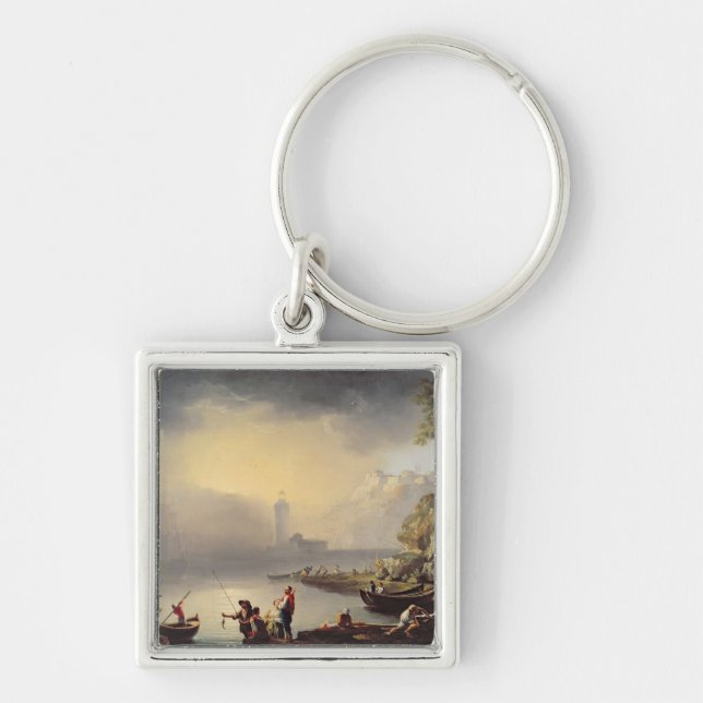 Harbour Scene Key Ring (Front)