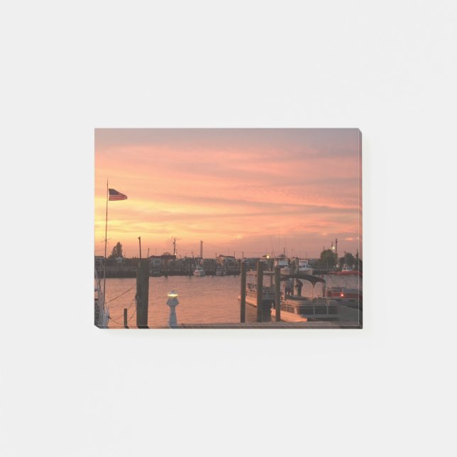 Harbour Scene Sunset Photo Post-it Notes (Front)