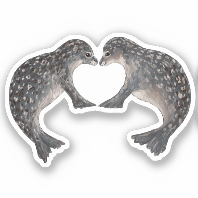 Harbour Seal Vinyl Sticker (Front)