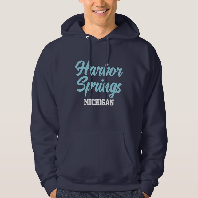 Harbour Springs Michigan Printed Hoodie (Front)