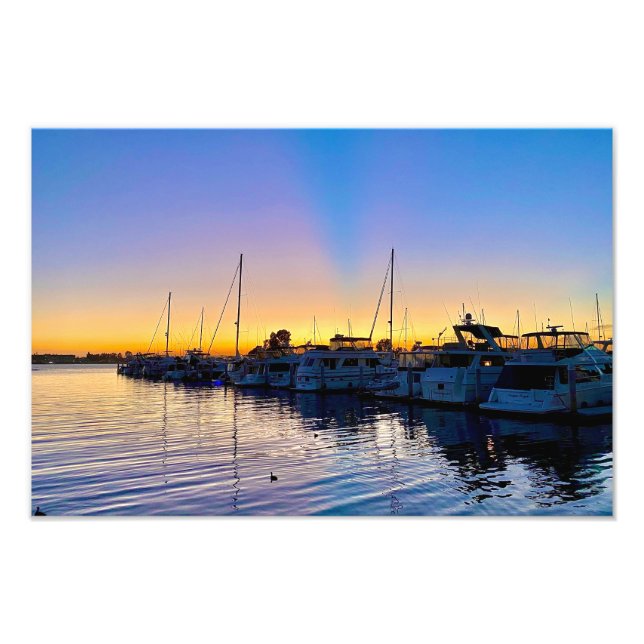 Harbour Sunset San Diego, California Photo Print (Front)