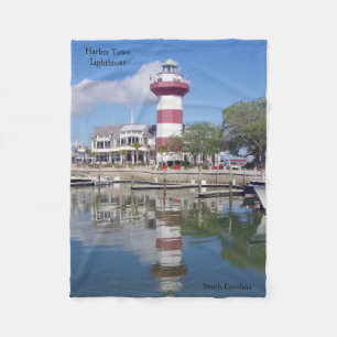 Harbour Town Lighthouse fleece blanket