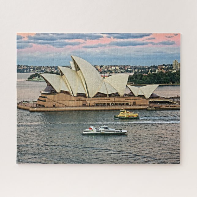Harbour Traffic - Sydney Opera House - 16x20-520 Jigsaw Puzzle (Horizontal)