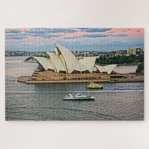 Harbour Traffic - Sydney Opera House -20x30-1014 p Jigsaw Puzzle