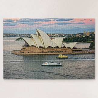 Harbour Traffic - Sydney Opera House -20x30-1014 p Jigsaw Puzzle