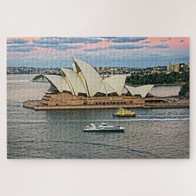 Harbour Traffic - Sydney Opera House -20x30-1014 p Jigsaw Puzzle (Horizontal)