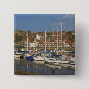Harbour, Whitby, North Yorkshire, England 15 Cm Square Badge