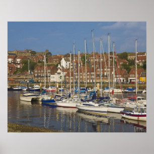 Harbour, Whitby, North Yorkshire, England Poster