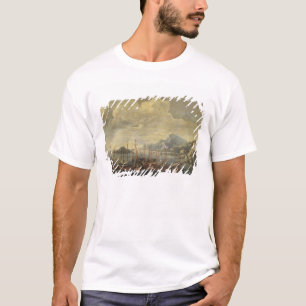 Harbour with Lighthouse and Ships (oil on canvas) T-Shirt