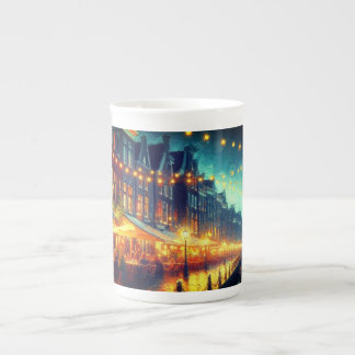Harbourside Cafés in Rotterdam Bone China Mug