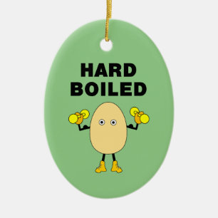 Hard Boiled Body Builder Ceramic Ornament