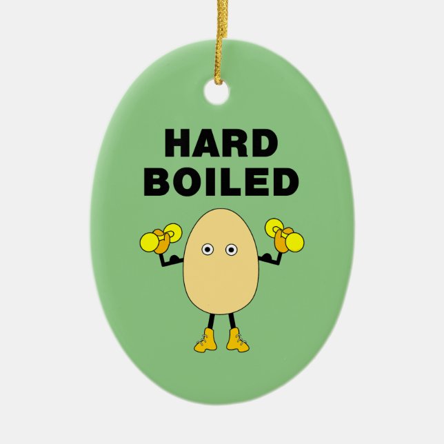 Hard Boiled Body Builder Ceramic Ornament (Front)
