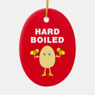 Hard Boiled Body Builder Ceramic Ornament