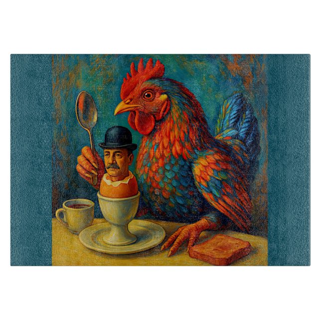Hard-Boiled Human - Fowl Play at Breakfast Cutting Board (Front)