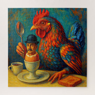Hard-Boiled Human - Fowl Play at Breakfast Jigsaw Puzzle