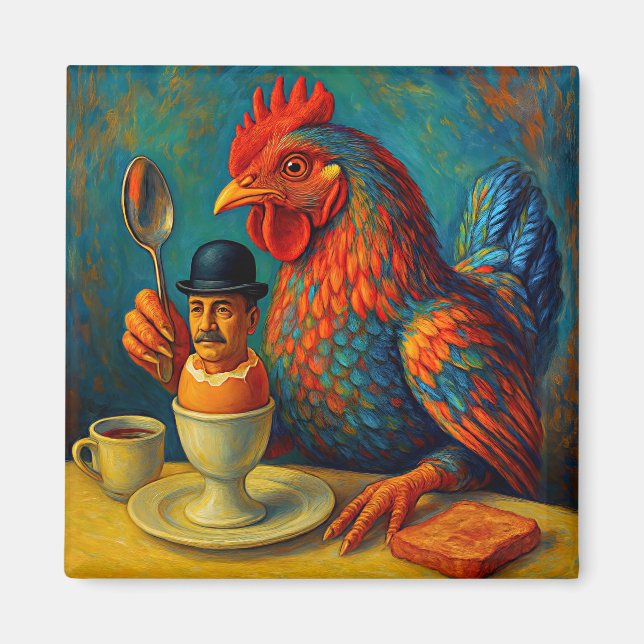 Hard-Boiled Human - Fowl Play at Breakfast Magnet (Front)