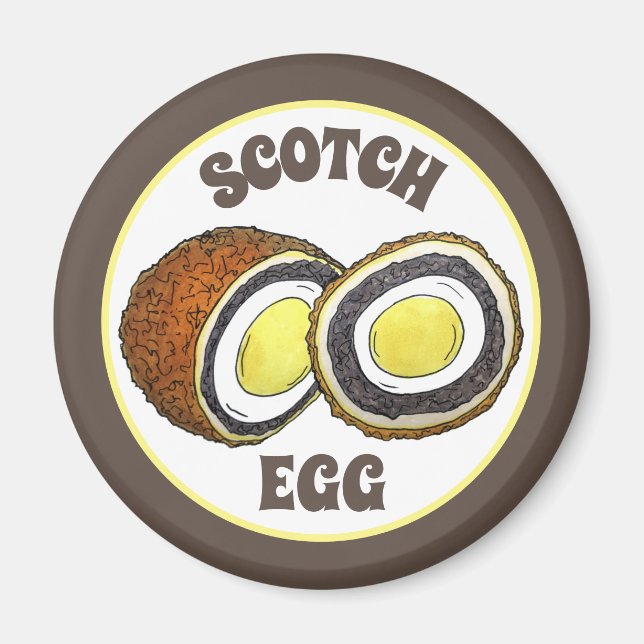 Hard Boiled Scotch Eggs UK British Snack Food Magnet (Front)