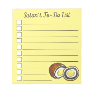 Hard Boiled Scotch Eggs UK British Snack Food Notepad