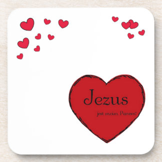 Hard coasters with cork back - set of 6