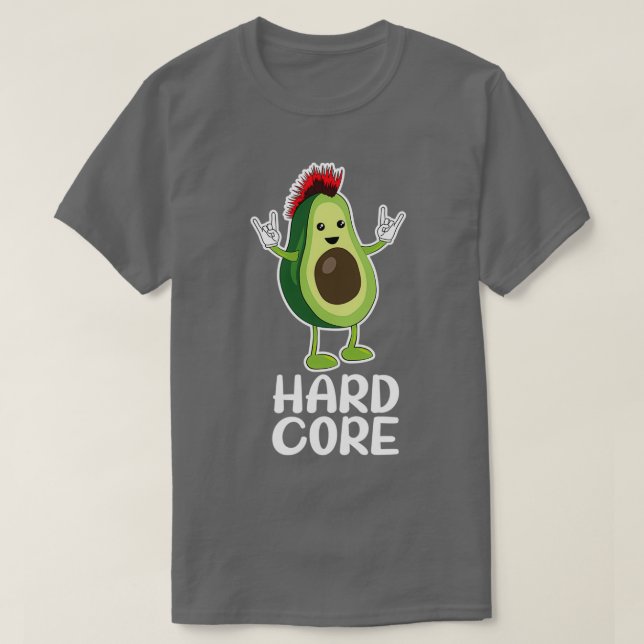 Hard Core Avocado Funny Classic TShirt (Design Front)