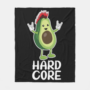 Hard Core Avocado Funny Fleece Blanket