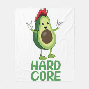 Hard Core Avocado Funny Fleece Blanket