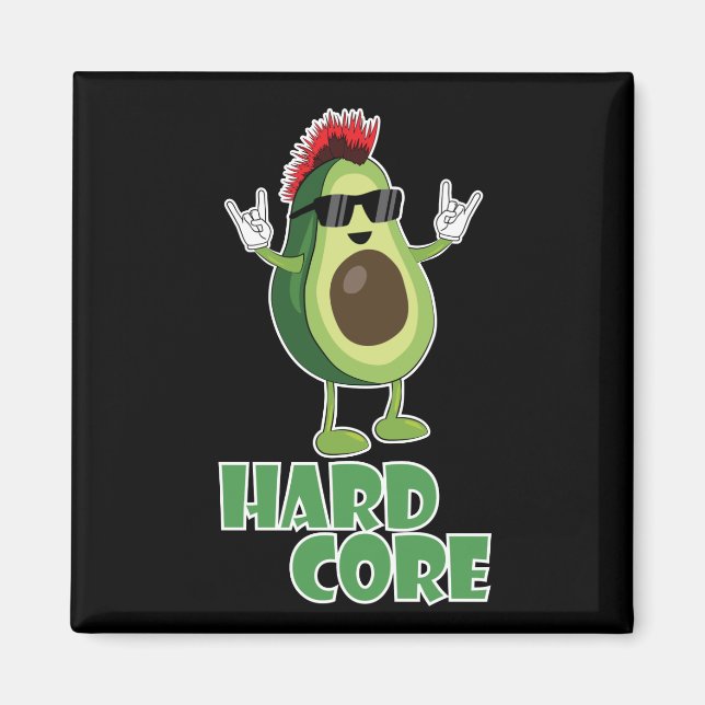 Hard Core Avocado Funny Magnet (Front)