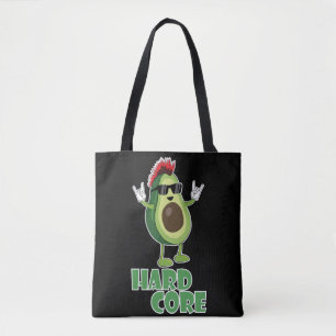 Hard Core Avocado Funny Tote Bag