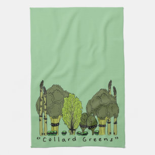 Hard Core Collard Greens Tea Towel