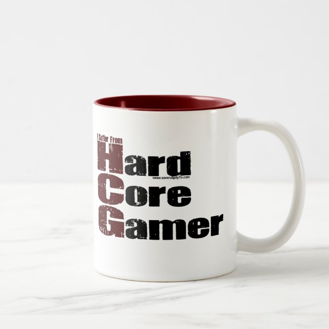 Hard Core Gamer Two-Tone Coffee Mug (Right)