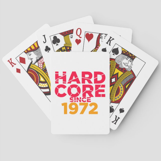 Hard Core Since 1972 Playing Cards (Back)