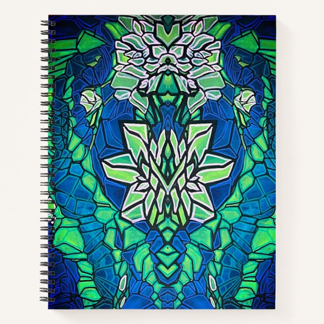 Hard Cover Water Lilies Spiral Notebook (Front)