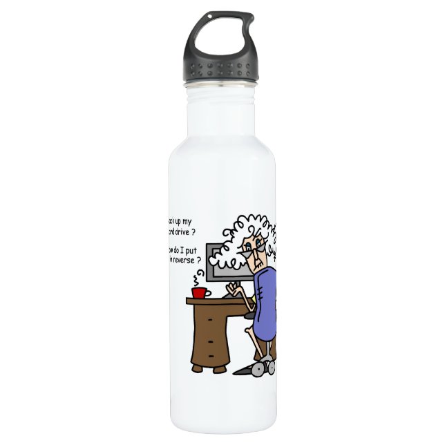 Hard Drive Back Up Humourous 710 Ml Water Bottle (Front)