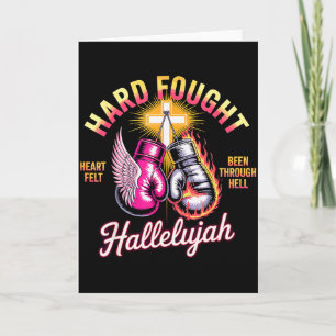 Hard Fought Hallelujah Boxing Gloves Faith _1 Card