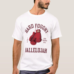 Hard Fought Hallelujah Pink Bow Boxing Gloves T-Shirt
